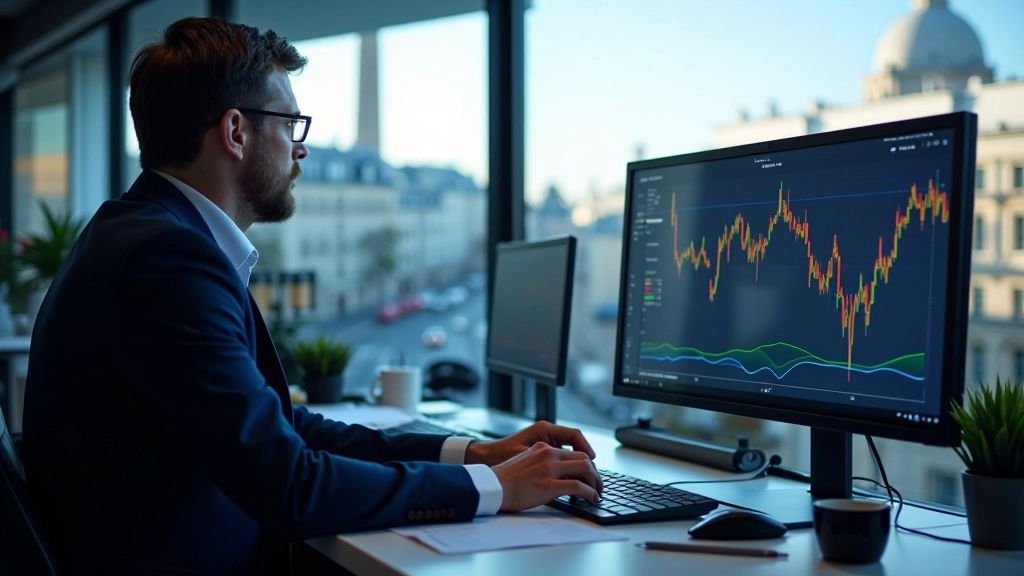Espace de travail d'analyse financière avec graphiques et données